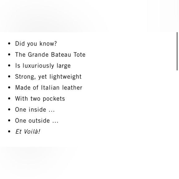 CLARE V. Grande Bateau Tote NWT - Picture 4 of 4